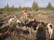 Rachael Scdoris walks her dogs on the High Desert of Central Oregon