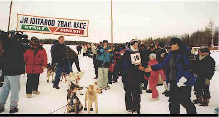 Ryan winning the 1999 Jr, Iditarod